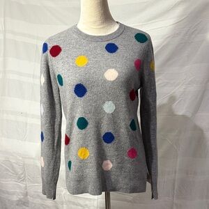 Halogen Colorful Cashmere Polka Dot Sweater